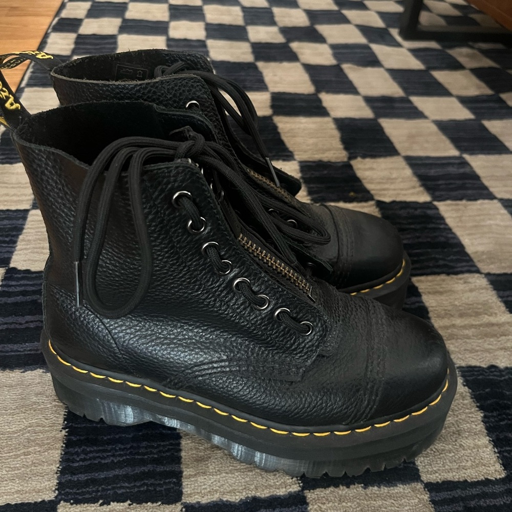 SINCLAIR LEATHER PLATFORM BOOTS - Picture 3 of 4